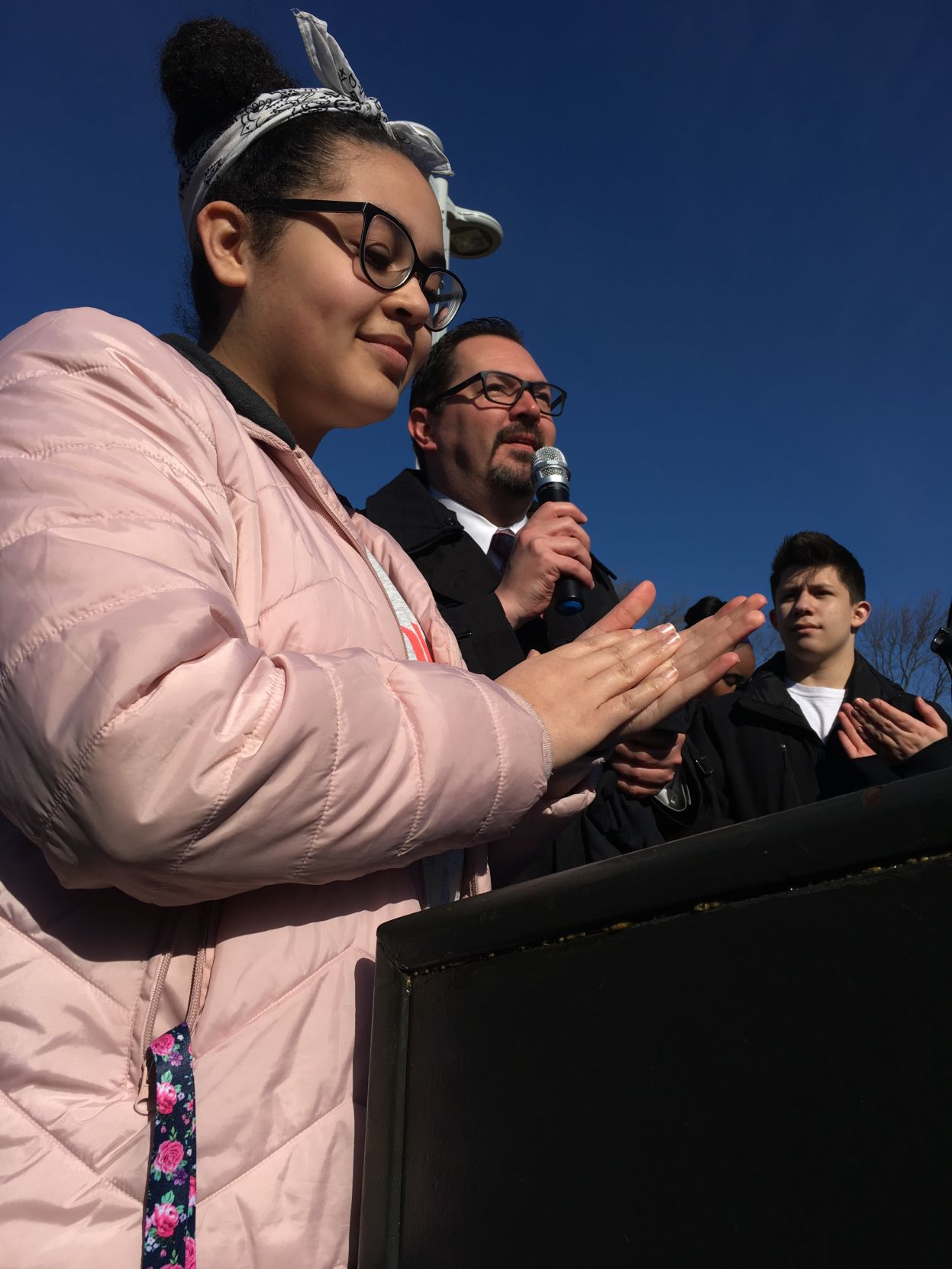 T.F. South walkout